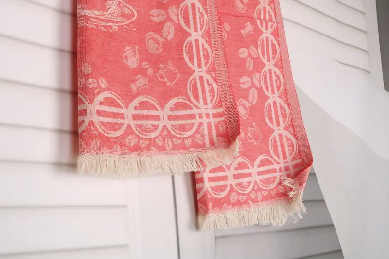 28x20 Cotton Coffee Patterned Towel, Housewarming Gift, Monogram Hand Towel, Employee Gifts, Small Bath Towels, Wedding Gift, Boyfriend Gift - 8