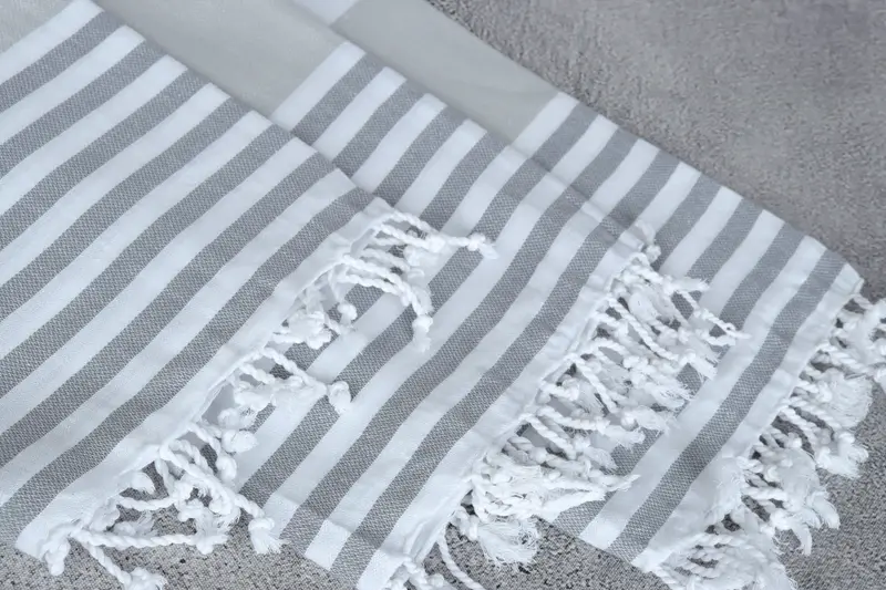 70x40 Cotton Striped Towel, Quick-dry travel peshtemal towel, Fouta towel, Beach towel, Handmade Gift, Scarf Towel, Cotton towel, Luxury Beach Towel - 5