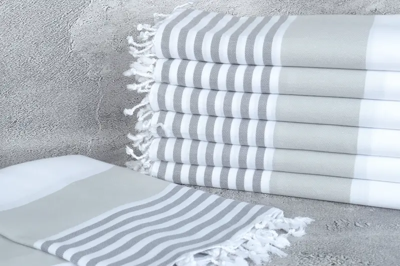 70x40 Cotton Striped Towel, Quick-dry travel peshtemal towel, Fouta towel, Beach towel, Handmade Gift, Scarf Towel, Cotton towel, Luxury Beach Towel - 2