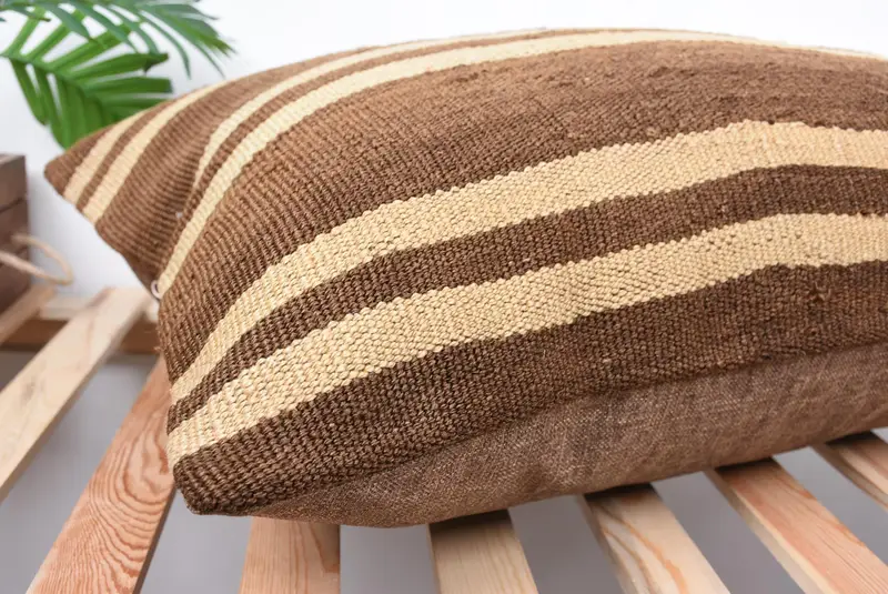 20x28 Brown Cushion Case, Couch Pillow Cover, Antique Pillows, Kilim Pillow Cover, Gift Pillow, Cushion, Designer Throw Cushion - 6