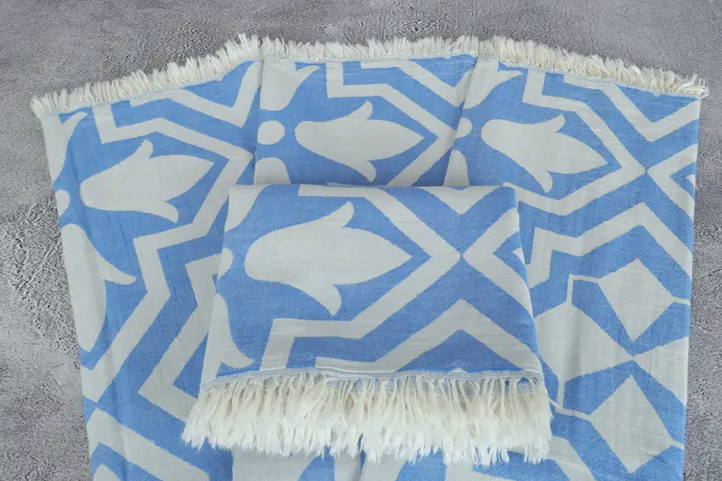 Unique Gift, Monogram Turkish Towel, Organic Turkish towel, Gifts For Him, 68x36 Cotton Tulip Patterned Towel, Florida Bachelorette Party Favors - 5