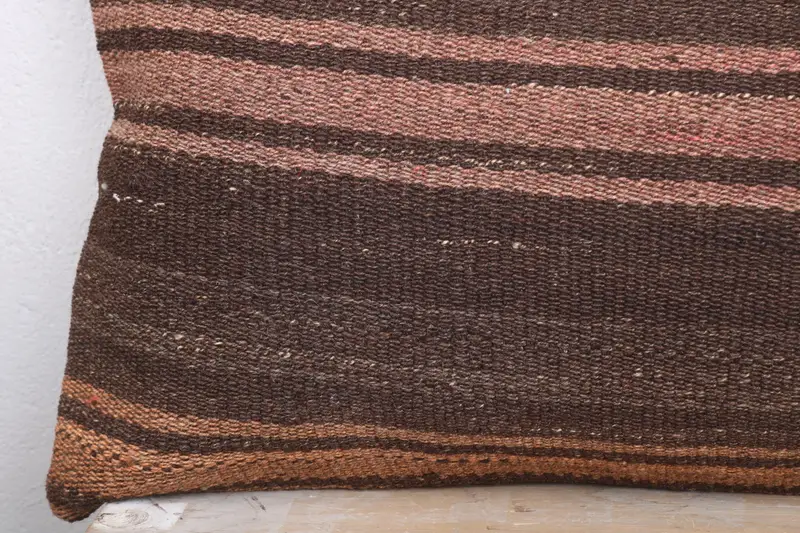 Gift Pillow, Ethnic Throw Cushion Cover, Cushion Cover, Vintage Kilim Throw Pillow, Ethnic Pillow Cover Cushion, 16x36 Brown Pillow, Antique Pillows - 3