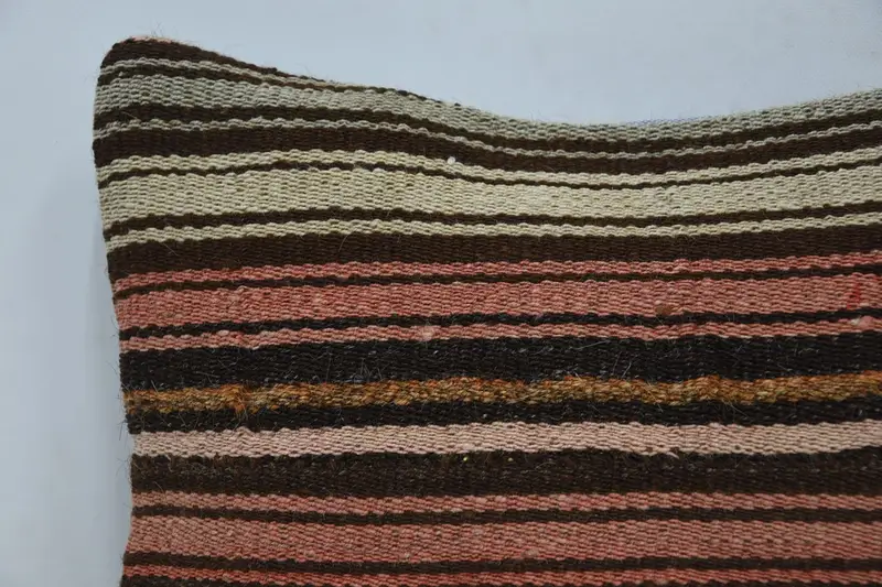 12x12 Brown Pillow Sham, Turkish Kilim Pillow, Pillow Sham, Pillow for Sofa, One Of A Kind Pillow Cover, Vintage Cushion, Antique Pillows - 2