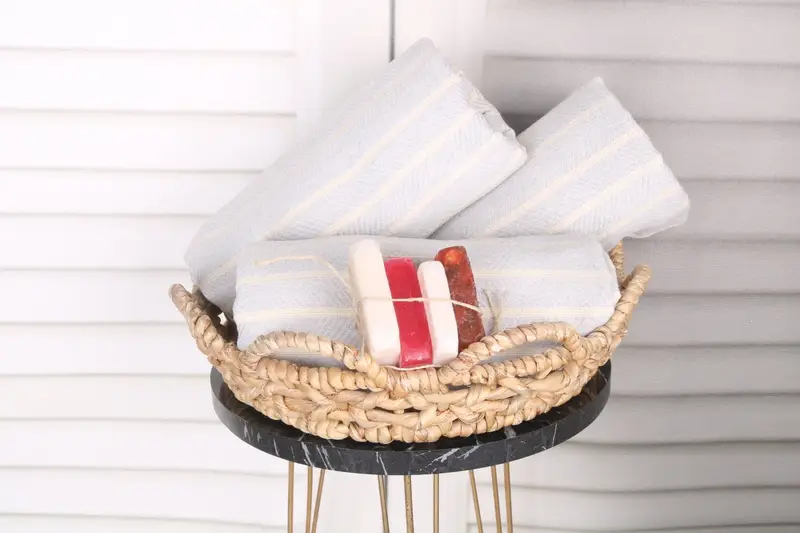 70x40 Bamboo Striped Towel, Quick-dry towel, Florida Bachelorette Party Favors, Housewarming Gift, Wedding Day Gift For Bride, Cotton towel - 4