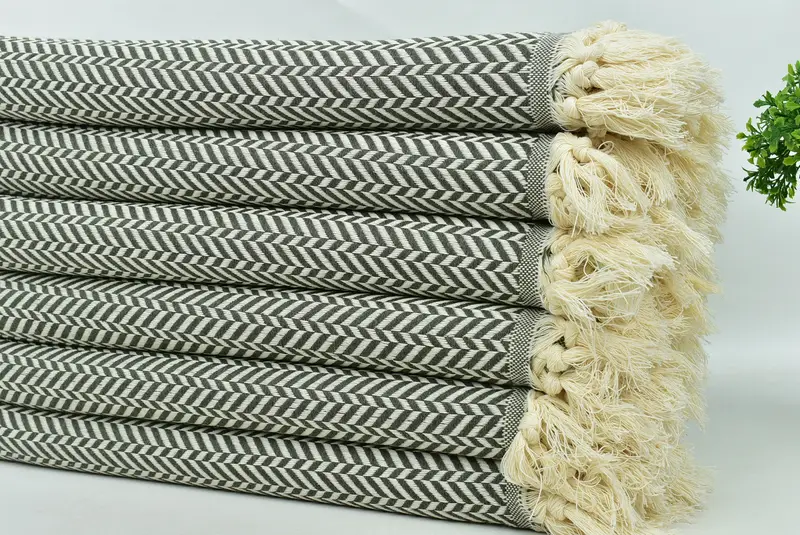 Embroidery Towels, Spa Gift Towel, Sand-free towel, Wedding Gifts Towel, Custom Bath Towel, Organic Turkish towel, 70x40 Cotton Chevron Towel - 3