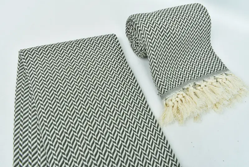 Embroidery Towels, Spa Gift Towel, Sand-free towel, Wedding Gifts Towel, Custom Bath Towel, Organic Turkish towel, 70x40 Cotton Chevron Towel - 7