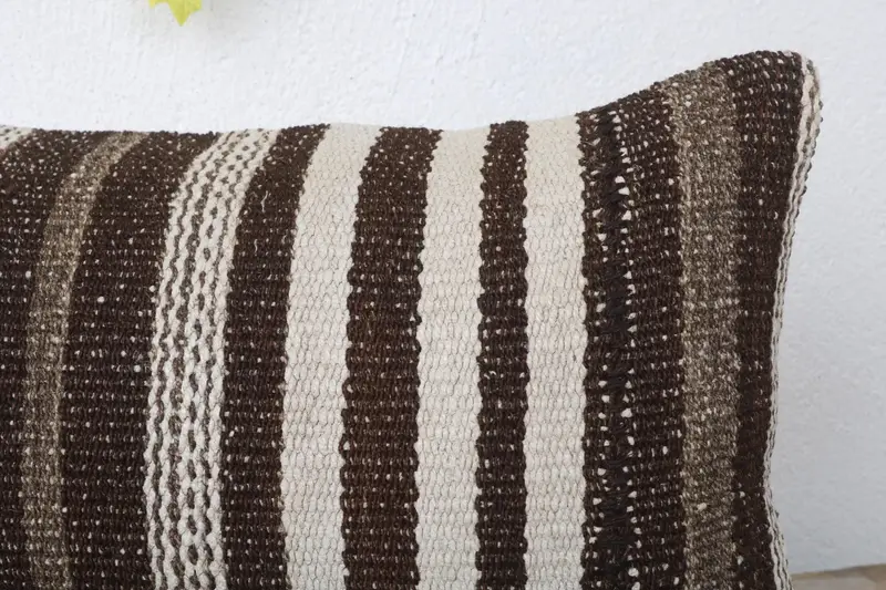 Interior Designer Pillow, Gift Pillow, 12x20 Brown Cushion Case, Turkish Rugs Pillow Case, Turkish Rugs Pillow Cover, Pillow Sham, Antique Pillows - 5