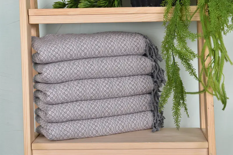 Best Friend Gift Light Pink Cotton Towel, Geometric, 40x71 Inches