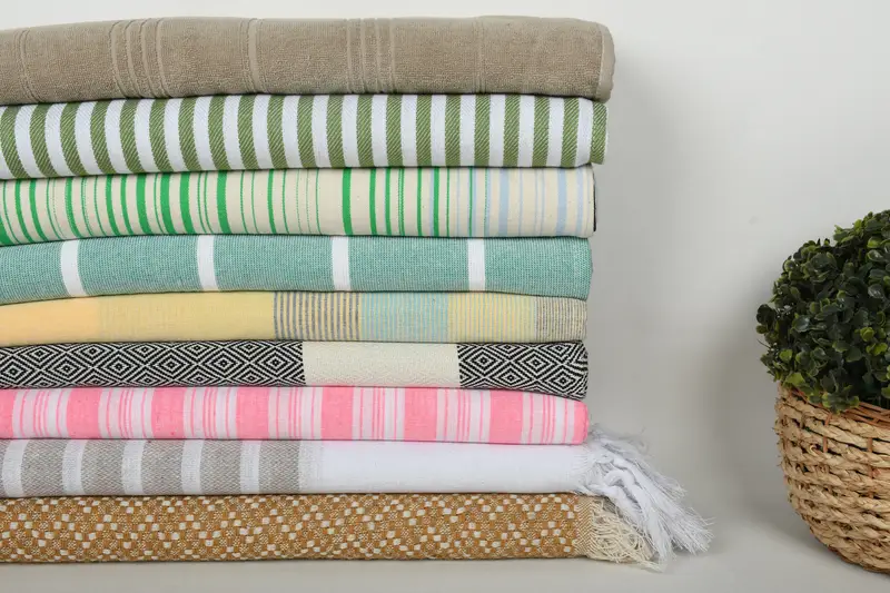 Turkish Towel Beach, Bridesmaid Gift, Bulk Order Towel, Family Gift, Monogram Towels, Pool Towels, 70x40 Cotton Set of 10 Towel, Large Turkish Towel - 3