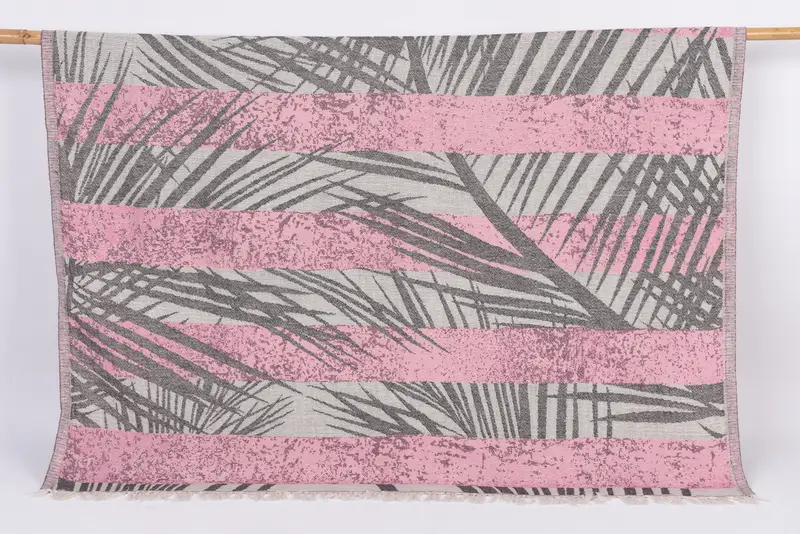 Wedding Favors Turkish Pink Floral Beach Towel, 77x38 Inches