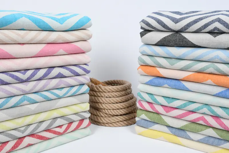 Gift Boxes Towel, Sand-resistant towel, Sand-free towel, Bridemaids Beach Towel, 70x40 Cotton Zigzag Design Towel, Gift For Her, Luxury Beach Towel - 3