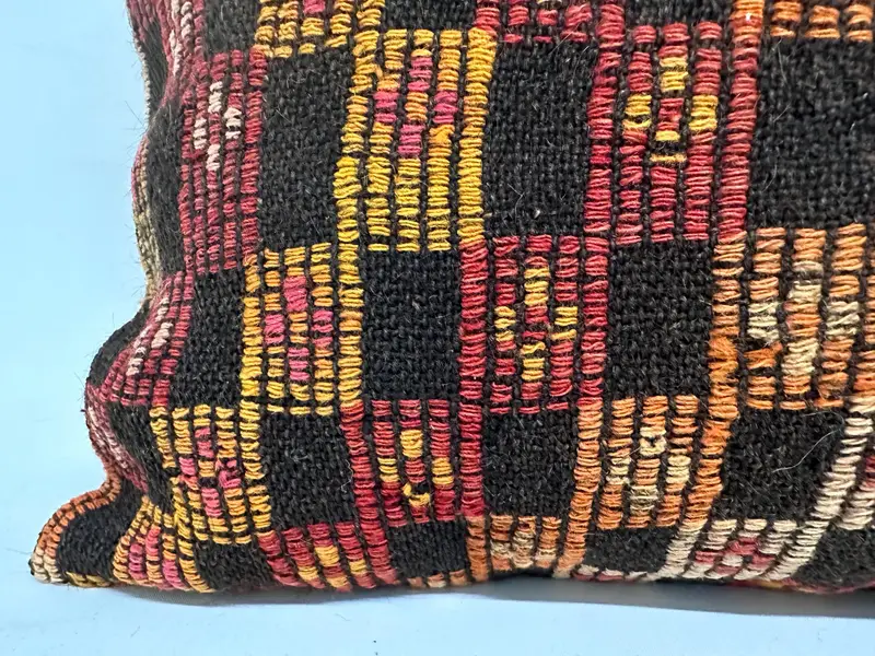 16x48 Orange Pillow Sham, Aesthetic Pillow Cover, Pillow Case, Vintage Kilim Pillow, Pillow for Sofa, Yoga Cushion Case, Boho Pillow - 2