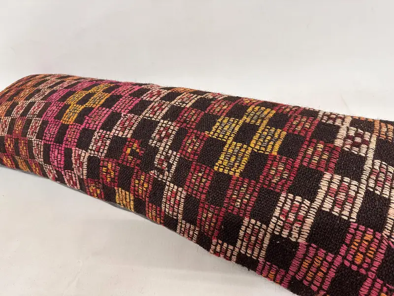 16x48 Orange Pillow Sham, Aesthetic Pillow Cover, Pillow Case, Vintage Kilim Pillow, Pillow for Sofa, Yoga Cushion Case, Boho Pillow - 6