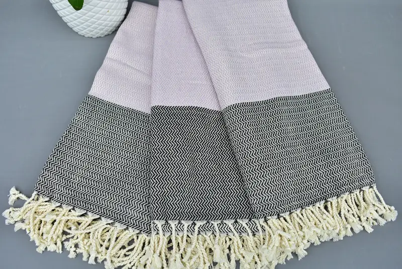 House Warming Gift, Bachelorette Party Decorations, Luxury towel, Custom Towel, 70x36 Cotton Herringbone Towel, Soft and absorbent Turkish towel - 7