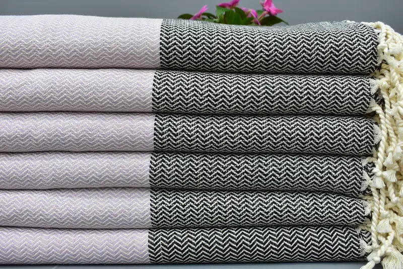 House Warming Gift, Bachelorette Party Decorations, Luxury towel, Custom Towel, 70x36 Cotton Herringbone Towel, Soft and absorbent Turkish towel - 1