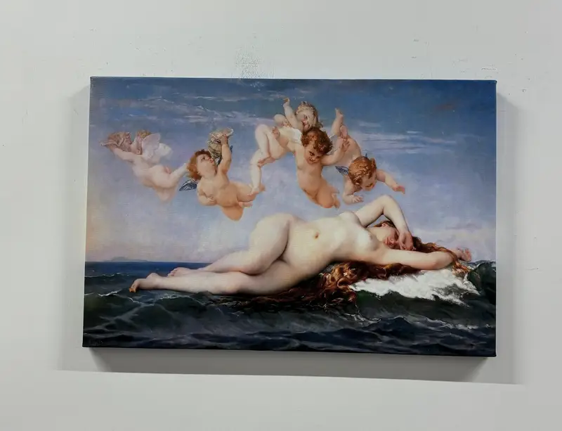 Venüs gobleninin doğumu, Alexandre Cabanel duvar sanatı, çıplak kadın klasik resim, duvar baskısı dekoru, erotik tanrıça, mitoloji afrodit - 1