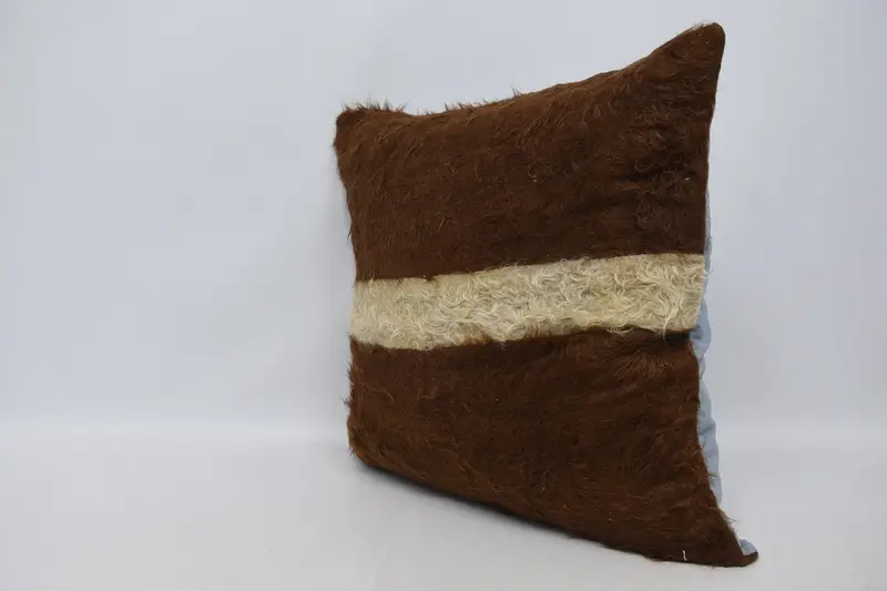 Vintage Kilim Pillow, Ethnic Pillow Case, Kilim Pillow, Cushion Case, Natural Pillow, Turkish Pillow, 28x28 Brown Pillow Case - 4
