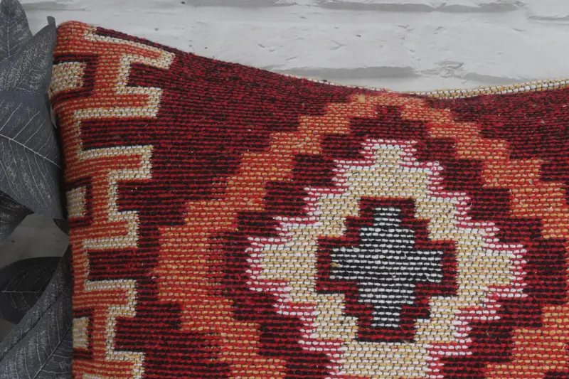 20x20 Red Cushion Cover, Boho Pillow, Interior Designer Pillow, Home Decor Pillow, Retro Throw Pillow Case, Aesthetic Cushion Cover, Pillow Cover - 2