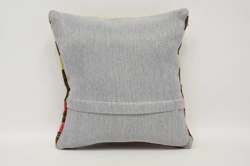 Toss Cushion Case, Kilim Pillow, Cushion, 12x12 Brown Pillow Cover, Ethnical Kilim Rug Pillow, Ethnic Cushion, Home Decor Pillow - 6