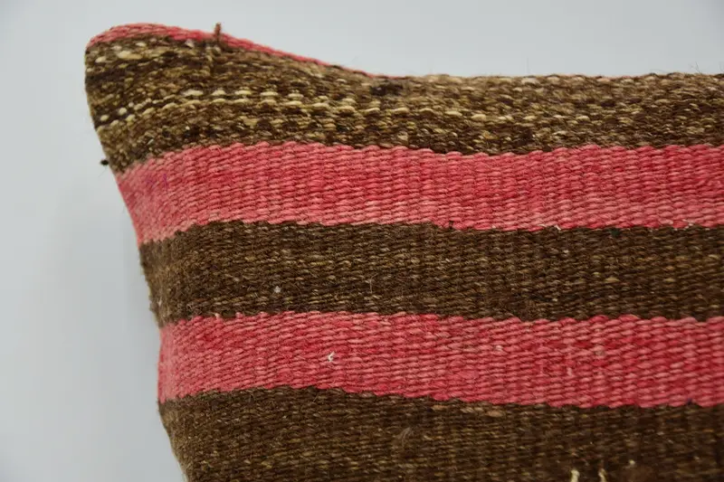 Toss Cushion Case, Kilim Pillow, Cushion, 12x12 Brown Pillow Cover, Ethnical Kilim Rug Pillow, Ethnic Cushion, Home Decor Pillow - 2