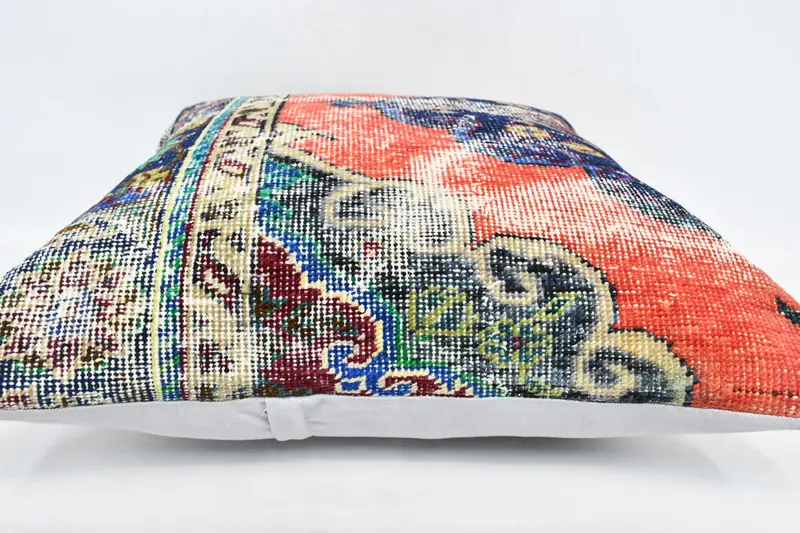 Gift Pillow, Art Deco Cushion Cover, 28x28 Red Pillow Case, Meditation Pillow Sham, Handmade Kilim Cushion, Pillow Sham, Interior Designer Pillow - 6