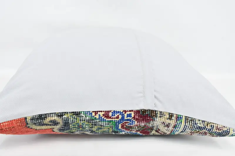 Gift Pillow, Art Deco Cushion Cover, 28x28 Red Pillow Case, Meditation Pillow Sham, Handmade Kilim Cushion, Pillow Sham, Interior Designer Pillow - 5