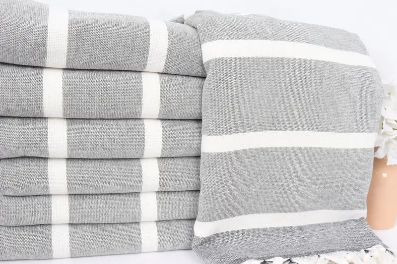 Wedding Favors, Home Decor Gifts, Summer Gift, Handmade Gift, 64x40 Cotton Striped Towel, Lightweight quick-dry peshtemal towel for travel - 2