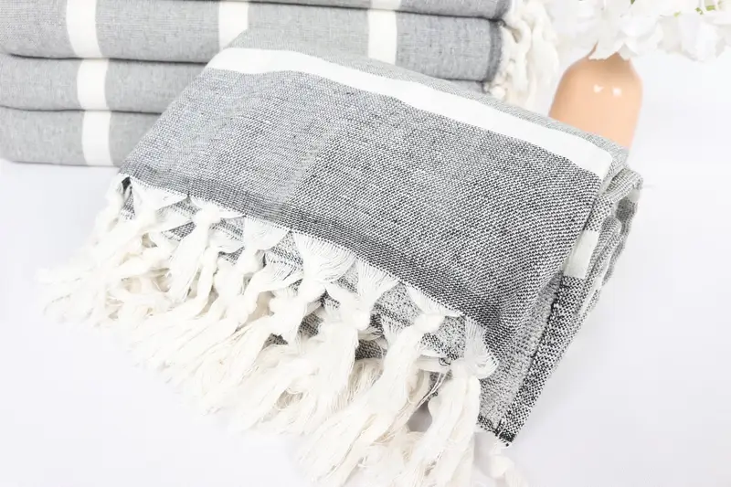 Wedding Favors, Home Decor Gifts, Summer Gift, Handmade Gift, 64x40 Cotton Striped Towel, Lightweight quick-dry peshtemal towel for travel - 4
