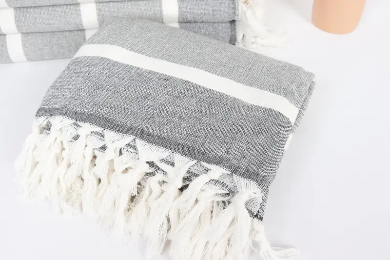 Wedding Favors, Home Decor Gifts, Summer Gift, Handmade Gift, 64x40 Cotton Striped Towel, Lightweight quick-dry peshtemal towel for travel - 5