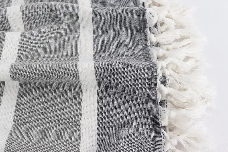 Wedding Favors, Home Decor Gifts, Summer Gift, Handmade Gift, 64x40 Cotton Striped Towel, Lightweight quick-dry peshtemal towel for travel - 8