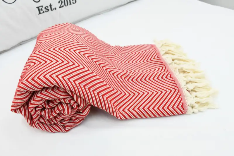 Tablecloth, Turkish Towel Blanket, Bridesmaid Gifts, Best Wedding Gift, Personalized Gifts, Personalized Gift For Him, 92x80 Cotton Striped Towel - 5