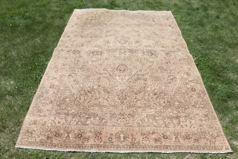 Alfombra 20x30cm, Estampado Camuflaje Marrón y Beige