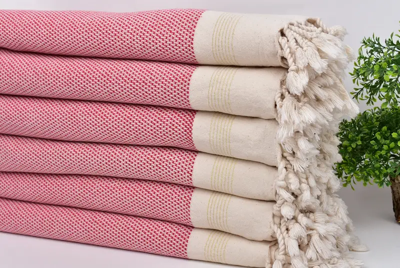 68x40 Cotton Striped Towel, Organic Cotton Towel, Employee Gifts, Guest Towel, Personalized Wedding Gift, Bachelorette Gifts, Bridal Shower Gift - 3