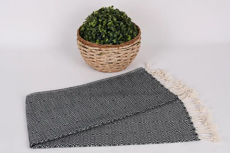 Sommergeschenk, Personalisiertes Handtuch, personalisiertes Geschirrtuch, 36x18 Baumwoll -Zickzack -Diamanttuch, Monogramm Handtuch, Geschenk für den besten Freund - 4