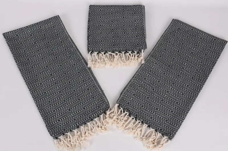 Sommergeschenk, Personalisiertes Handtuch, personalisiertes Geschirrtuch, 36x18 Baumwoll -Zickzack -Diamanttuch, Monogramm Handtuch, Geschenk für den besten Freund - 6