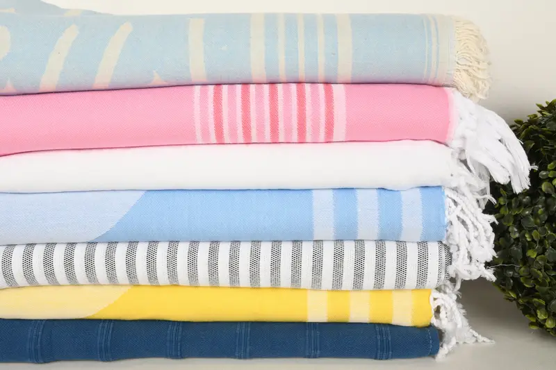 Oversized Beach Towel, 70x40 Cotton Set of 8 Towel, Gift For Coworker, Turkish hand towel, Turkish Towel Set, Hammam towel, Custom Wedding Gifts - 3