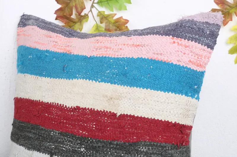 Vintage Kilim Throw Pillow, 20x20 White Pillow Case, Pillow for Couch, Pillow, Boho Throw Pillow Cover, Handmade Kilim Cushion, Vintage Pillow Case - 5