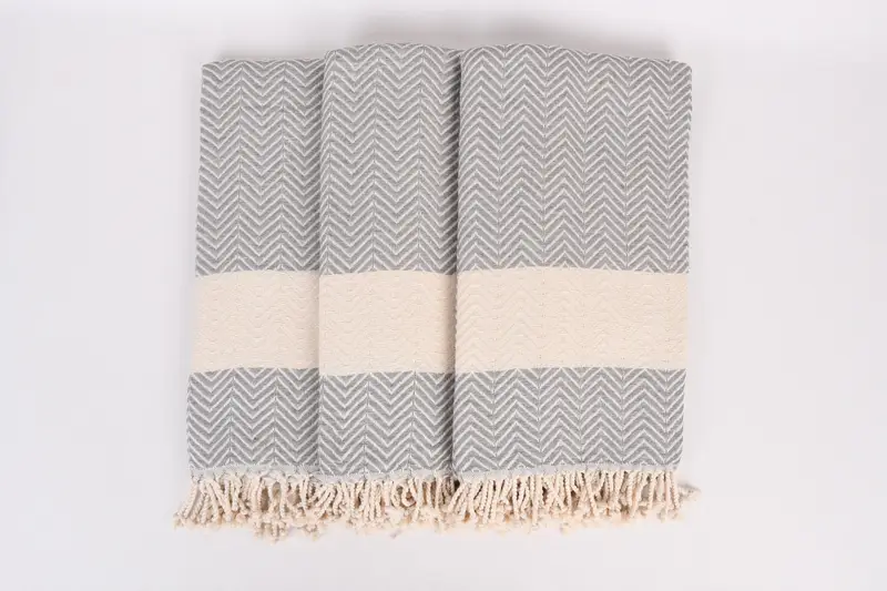 Handmade Gift, Thin towel, 70x40 Cotton Zig zag Towel, Yoga Towel, Best Wedding Gift, Baby Boy Gift, Luxury Turkish Bath Towel, Bachelorette Gifts - 7