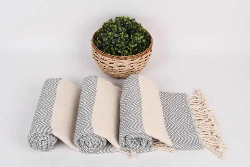 Handmade Gift, Thin towel, 70x40 Cotton Zig zag Towel, Yoga Towel, Best Wedding Gift, Baby Boy Gift, Luxury Turkish Bath Towel, Bachelorette Gifts - 8