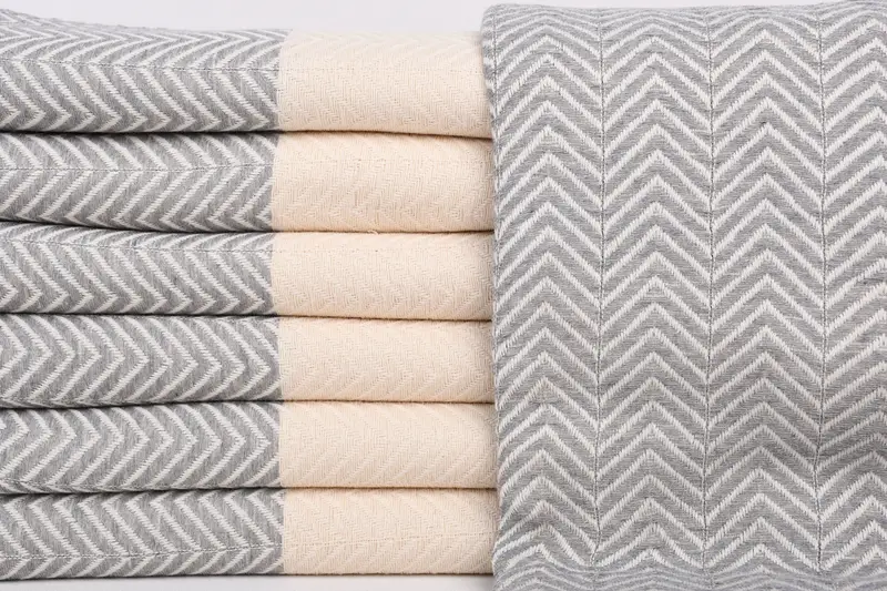 Handmade Gift, Thin towel, 70x40 Cotton Zig zag Towel, Yoga Towel, Best Wedding Gift, Baby Boy Gift, Luxury Turkish Bath Towel, Bachelorette Gifts - 1