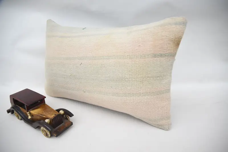 Kilim Pillow, Turkish Pillow, Throw Kilim Pillow, 12x20 Pink Cushion Cover, Bohemian Cushion Cushion Cover, Cushion, Bright Pillow - 3