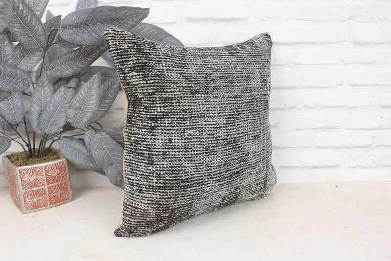 Wholesale Pillow Cover, 16x16 Brown Pillow Case, Kilim Pillow, Crochet Pattern Pillow Cover, Kilim Cushion Sham, Kilim Pillow Cover, Cushion Case - 3