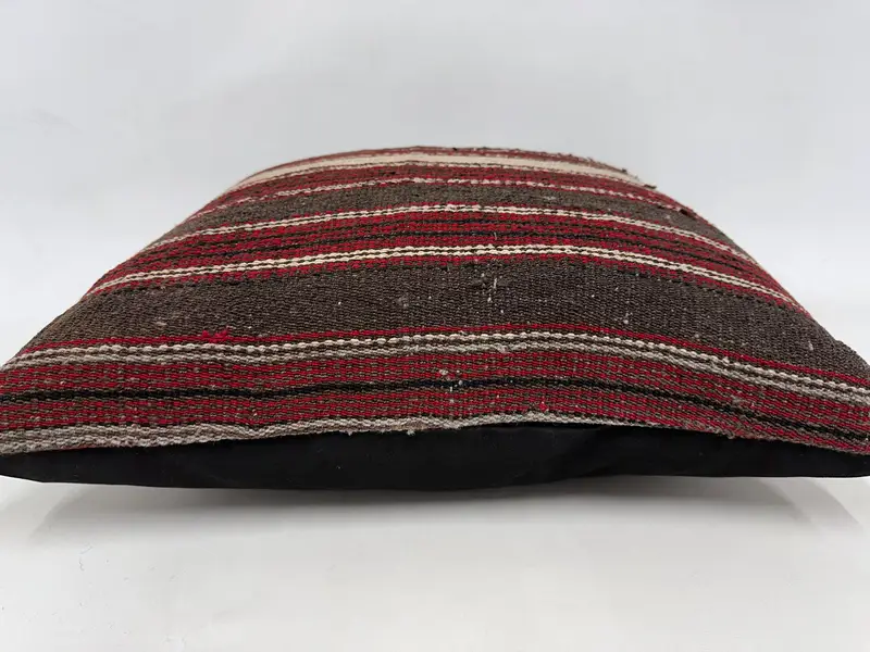Neutral Pillow, Boho Pillow, 24x24 Red Pillow, Cushion Case, Vintage Kilim Throw Pillow, Boho Pillow Sham Cover, Ikat Pillow Case - 5