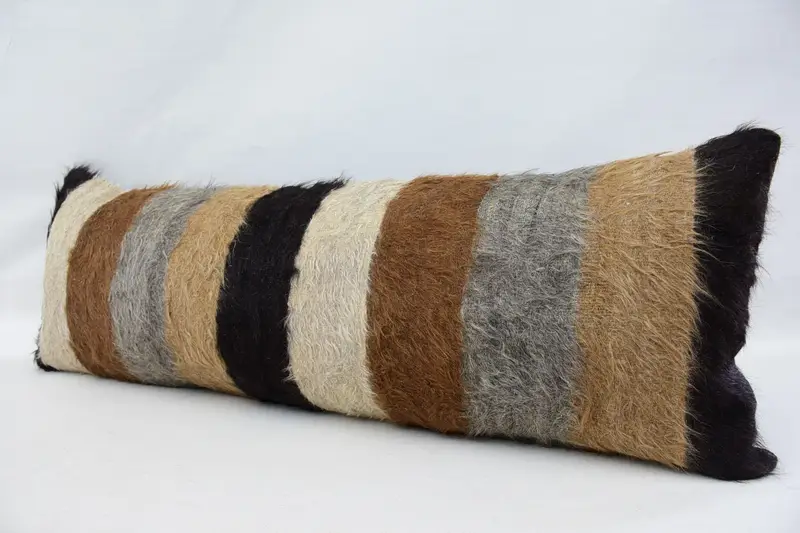 16x48 Brown Cushion, Pillow Cover, Interior Designer Pillow, Vintage Kilim Throw Pillow, Ethnical Kilim Rug Pillow, Traditional Cushion Case - 5