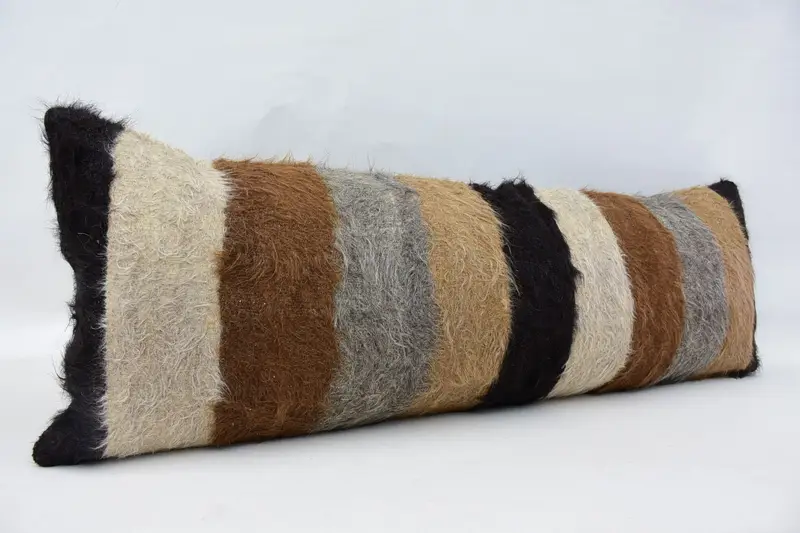 16x48 Brown Cushion, Pillow Cover, Interior Designer Pillow, Vintage Kilim Throw Pillow, Ethnical Kilim Rug Pillow, Traditional Cushion Case - 3