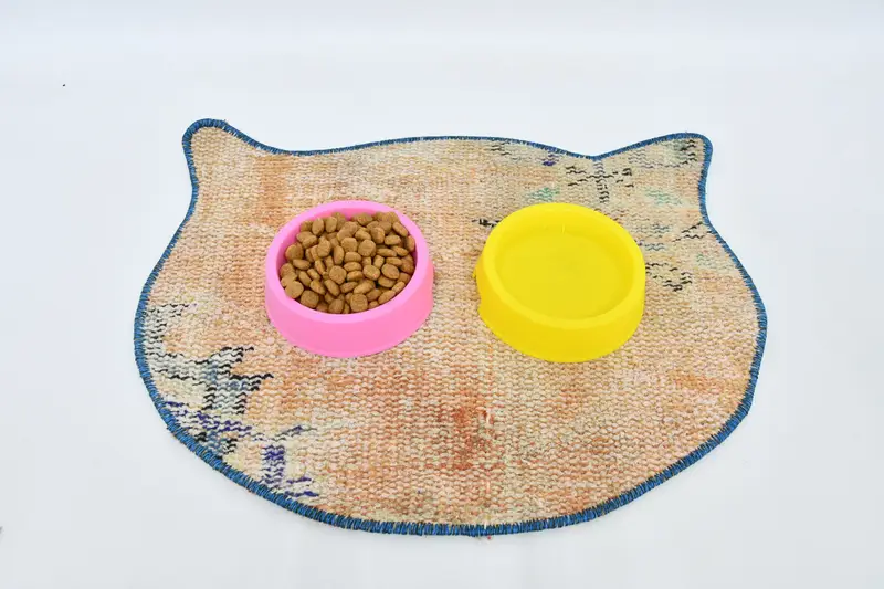 Mantel individual redondo bohemio, alfombra de lana naranja y bronce