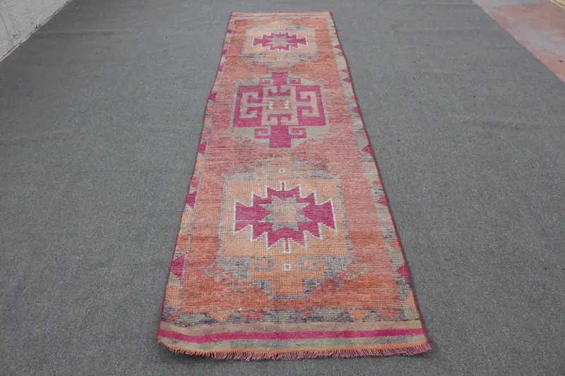 Mor Oryantal Halı, Turuncu Desenli 10,9x10,93 ft