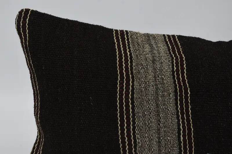 Custom Cushion Cover, 12x48 Brown Pillow Case, Turkish Kilim Pillow, Pillow Sham, Bench Cushion, Boho Pillow Sham Cover, Throw Kilim Pillow - 2