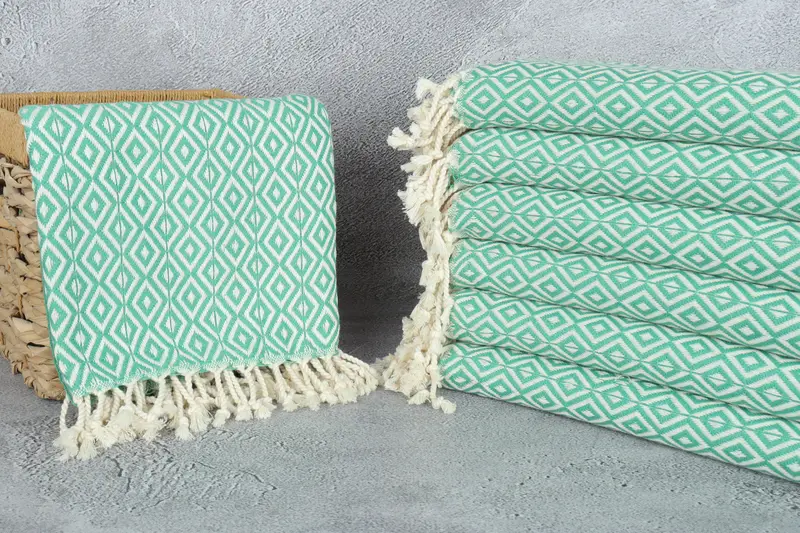 Custom Towel, 70x40 Cotton Diamond Towel, Turkish Towel USA, Bachelorette Party Gift, Sand-resistant Turkish towel for the beach, Home Gift - 3