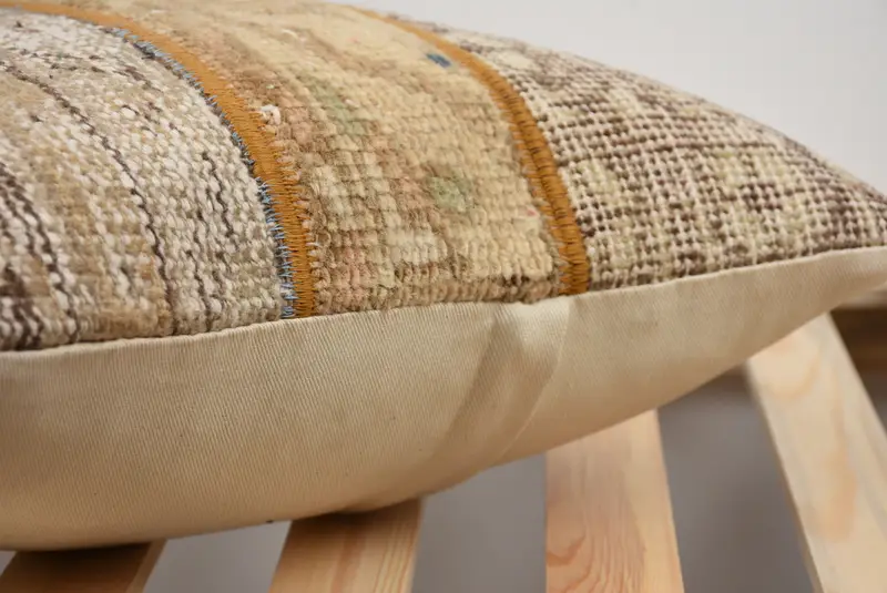 Cushion, 16x16 Brown Pillow, Handmade Rug Seat Cushion, Interior Designer Pillow, Ethnical Kilim Rug Pillow, Gift Pillow - 5